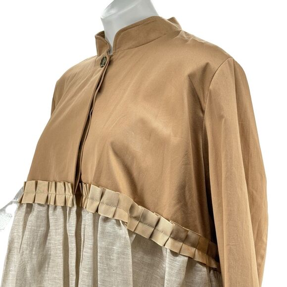 Ann Everett Women's Linen Emperor Jacket Classic Natural Layering Lagenlook OS - Picture 5 of 7